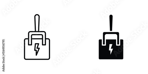 Circuit Breaker icon design collection. Vector sign and symbol for UI designs