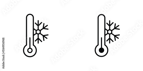 Cold icon design collection. Vector sign and symbol for UI designs