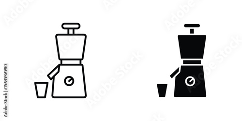 Cold pressed juicer icon design collection. Vector sign and symbol for UI designs