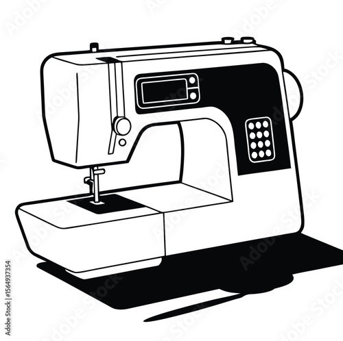 sewing machine isolated on white