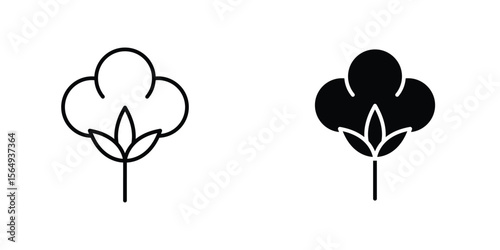 Cotton icon design collection. Vector sign and symbol for UI designs