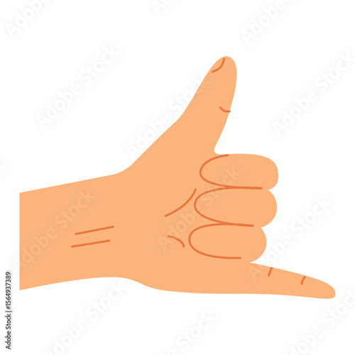 Hand gesture shaka sign illustration