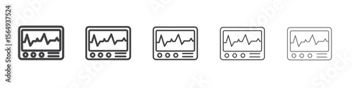 cardiogram icon Line graphics illustration symbol