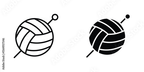 Crochet icon design collection. Vector sign and symbol for UI designs