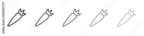 Carrot icon Line graphics illustration symbol