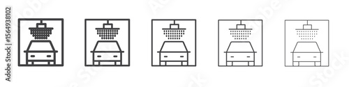 carwash icon Line graphics illustration symbol