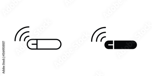 Dog microchip icon design collection. Vector sign and symbol for UI designs