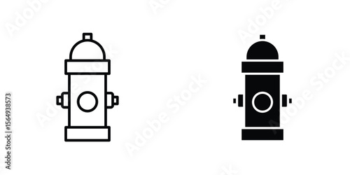 Fire hydrant icon design collection. Vector sign and symbol for UI designs