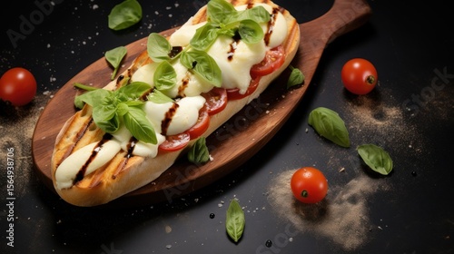 Hotdog with a large sausage filled.