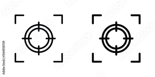 Focus icon design collection. Vector sign and symbol for UI designs