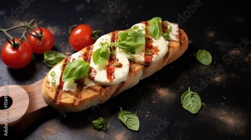 Hotdog with a large sausage filled.