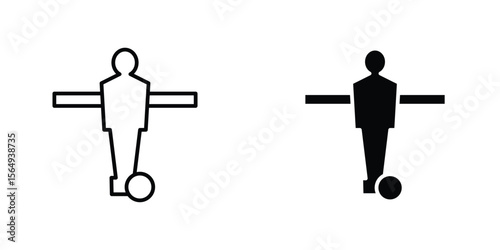 Foosball icon design collection. Vector sign and symbol for UI designs