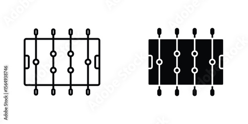 Foosball icon design collection. Vector sign and symbol for UI designs