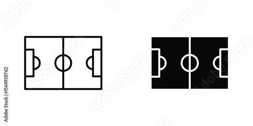 Football field icon design collection. Vector sign and symbol for UI designs