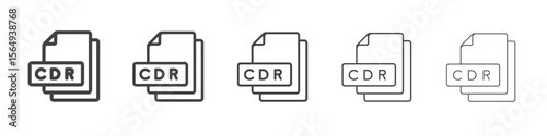 CDR File Document Icon Line graphics illustration symbol