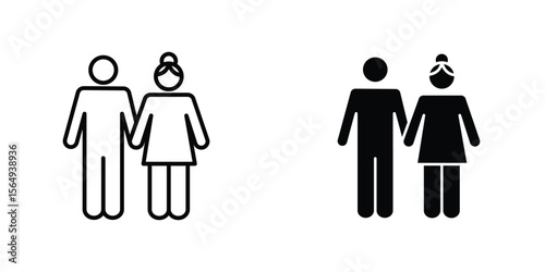 Girlfriend icon design collection. Vector sign and symbol for UI designs