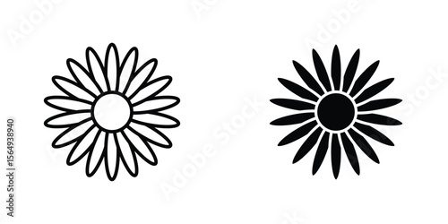 Gerbera icon design collection. Vector sign and symbol for UI designs