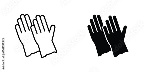 Gloves icon design collection. Vector sign and symbol for UI designs