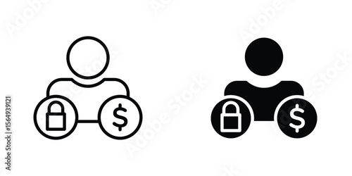 Guarantor icon design collection. Vector sign and symbol for UI designs