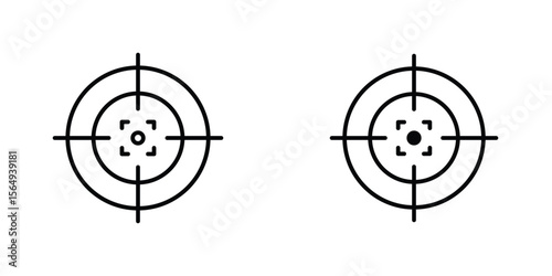 Gun target icon design collection. Vector sign and symbol for UI designs