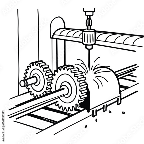 vector illustration of machinery
