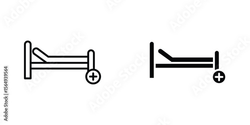 Hospital bed icon design collection. Vector sign and symbol for UI designs