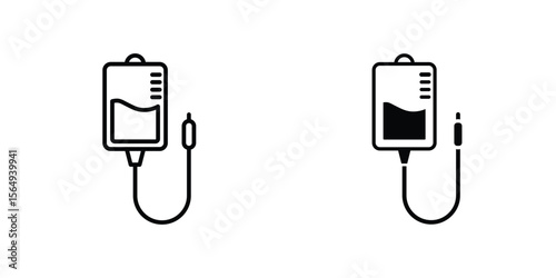Intravenous icon design collection. Vector sign and symbol for UI designs