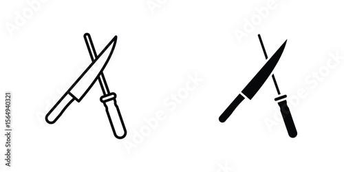 Knife sharpener icon design collection. Vector sign and symbol for UI designs