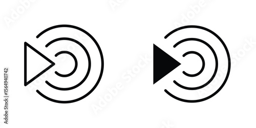 Livestream icon design collection. Vector sign and symbol for UI designs