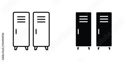 Locker icon design collection. Vector sign and symbol for UI designs