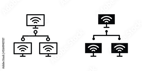 Local network icon design collection. Vector sign and symbol for UI designs