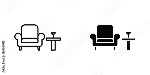 Lounge icon design collection. Vector sign and symbol for UI designs