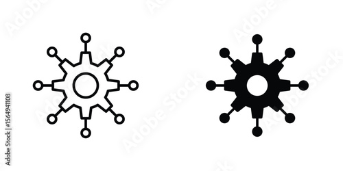 Microservices icon design collection. Vector sign and symbol for UI designs