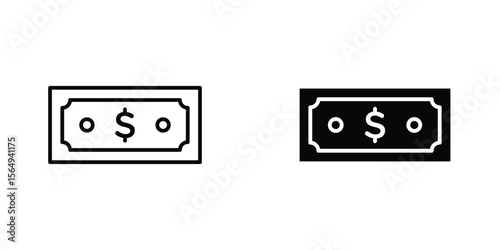 Money icon design collection. Vector sign and symbol for UI designs