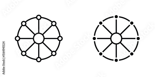 Multichannel icon design collection. Vector sign and symbol for UI designs