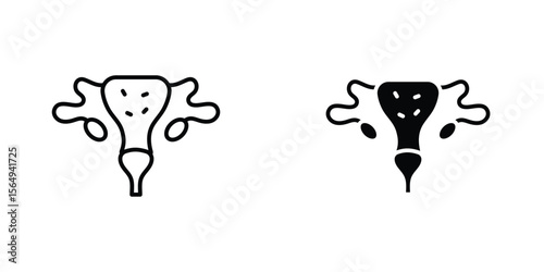 Pelvic inflammatory disease icon design collection. Vector sign and symbol for UI designs