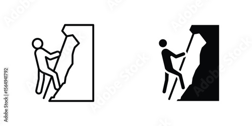 People Climbing icon design collection. Vector sign and symbol for UI designs