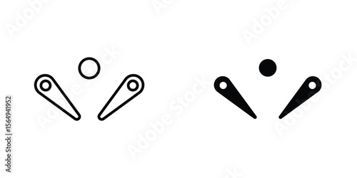 Pinball icon design collection. Vector sign and symbol for UI designs