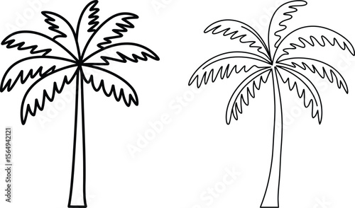 Tropical Palm Trees: Beach, Island, Vacation & Nature Icons