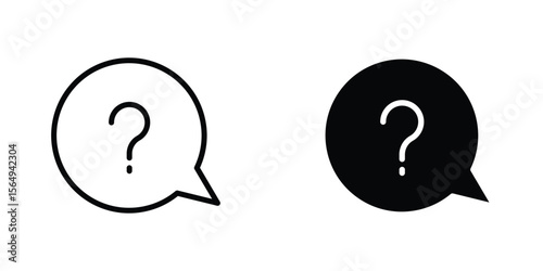 Question icon design collection. Vector sign and symbol for UI designs