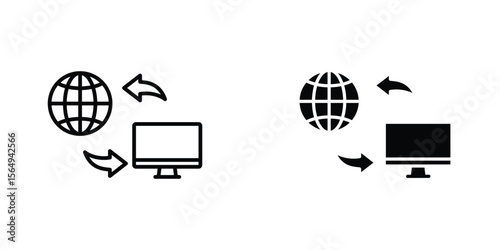 Remote Access icon design collection. Vector sign and symbol for UI designs