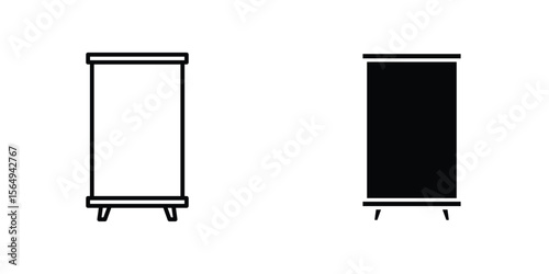 Roll up banners icon design collection. Vector sign and symbol for UI designs