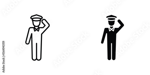 Salute icon design collection. Vector sign and symbol for UI designs