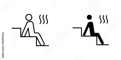 Sauna icon design collection. Vector sign and symbol for UI designs