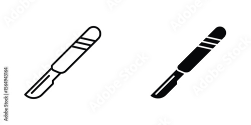 Scalpel icon design collection. Vector sign and symbol for UI designs