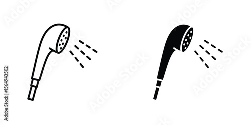 Shower Head icon design collection. Vector sign and symbol for UI designs