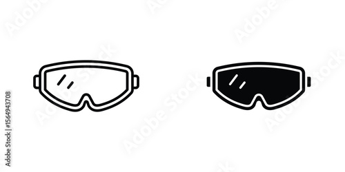 Snow Goggle icon design collection. Vector sign and symbol for UI designs