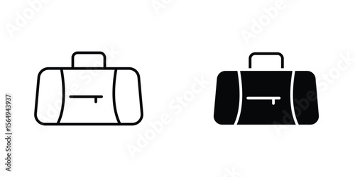 Sports bag icon design collection. Vector sign and symbol for UI designs