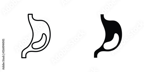 Stomach with Liquids icon design collection. Vector sign and symbol for UI designs