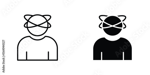 Stress icon design collection. Vector sign and symbol for UI designs